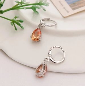 Orange Teardrop Dangles